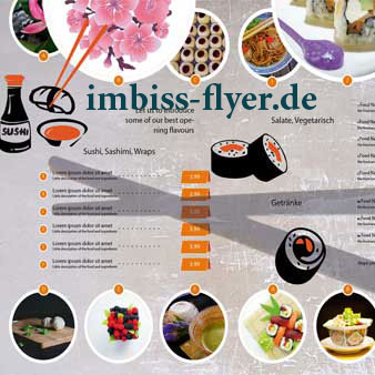 Sushi Flyer Muster